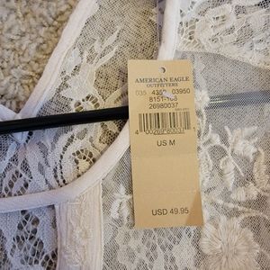 Beige boho blouse, size medium, American eagle, never worn